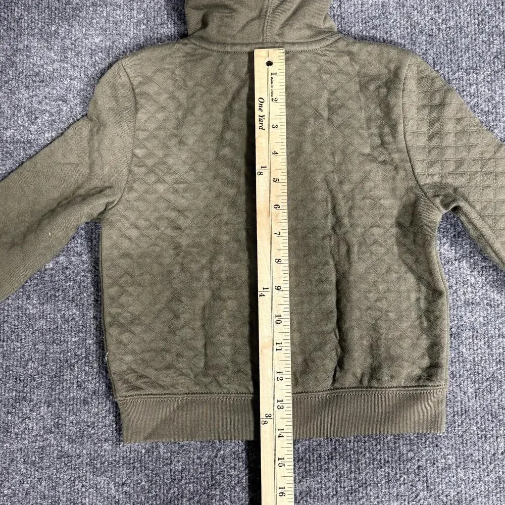 Polo Ralph Lauren Hoodie Kids 6 Island Green Quilted Full Zip Knit Sweatshirt
